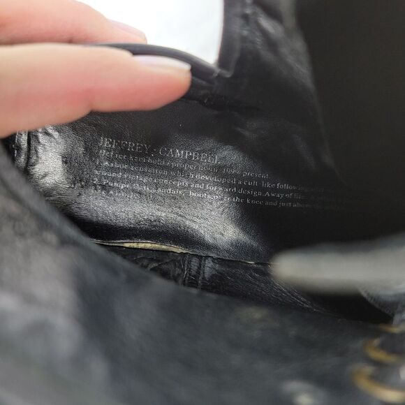 Jeffrey campbell distressed black leather open back booties - Picture 11 of 12